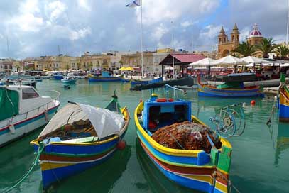 Fishing-Boat Marsaxlokk Port Picturesque Picture