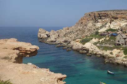 Malta Cliffs Mediterranean Side Picture