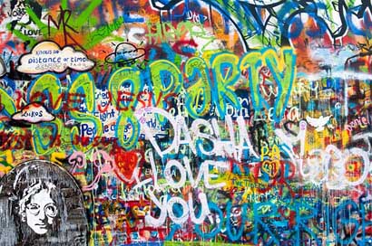 Graffiti Prague Wall John-Lennon-Wall Picture
