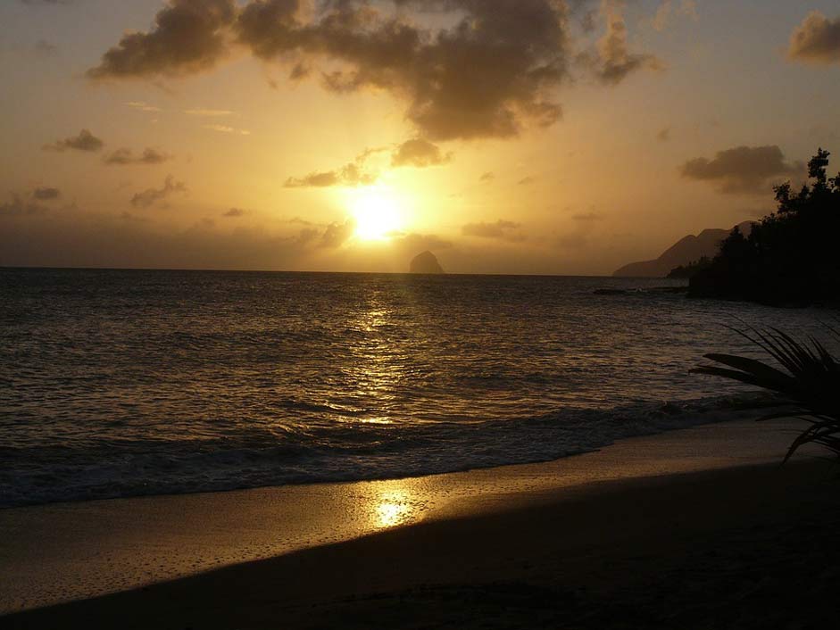 Martinique Beach Sky Sunset