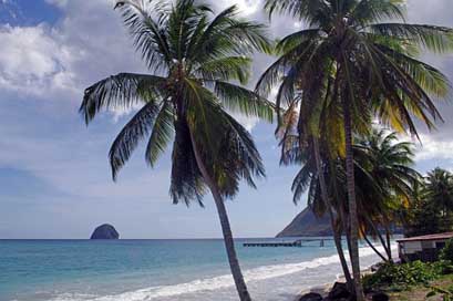 Beach Martinique Diamond Rock Picture