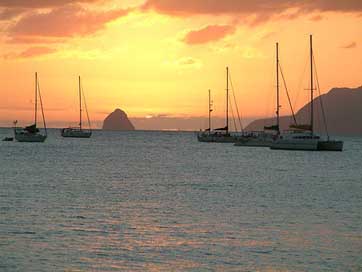Martinique Sunset Caribbean Landscape Picture