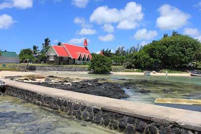 Cap-Malheureux-Church Mauritius  Red-Roof Picture