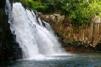 Waterfall Jungle Tropics Mauritius Picture