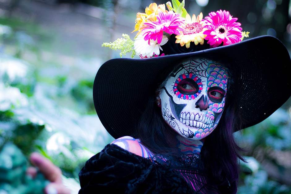 Mexico Make-Up Colorful Day-Of-The-Dead