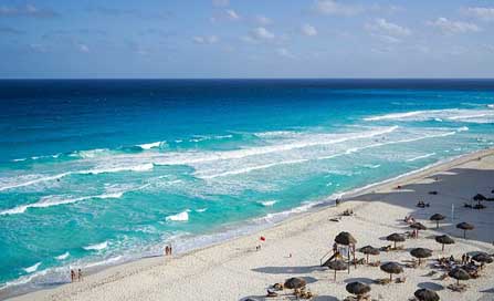Cancun Huts Beach Mexico Picture