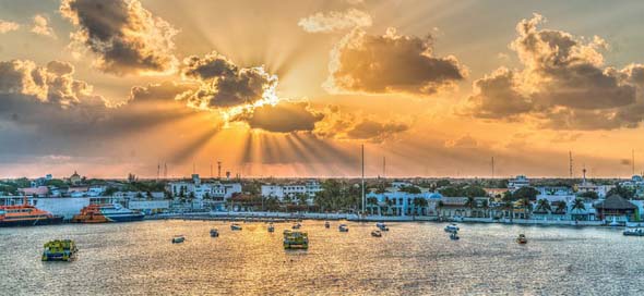 Sunrise Mexico Cozumel Sun-Rays Picture