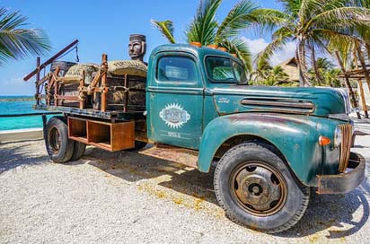 Truck Cozumel Mexico Antique Picture