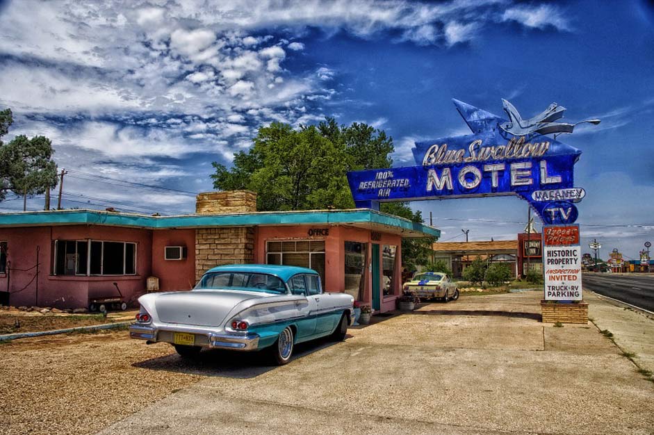 Car Motel New-Mexico Tucumcari