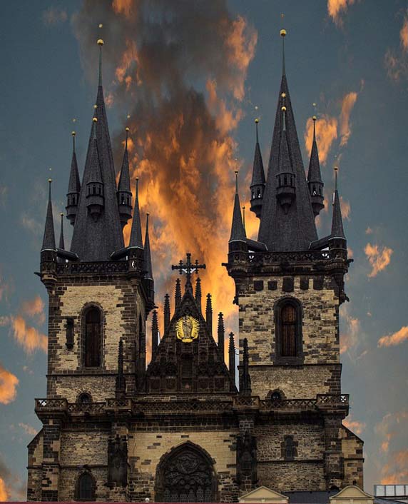 Europe Wenceslas-Square Prague Mary'S-Church