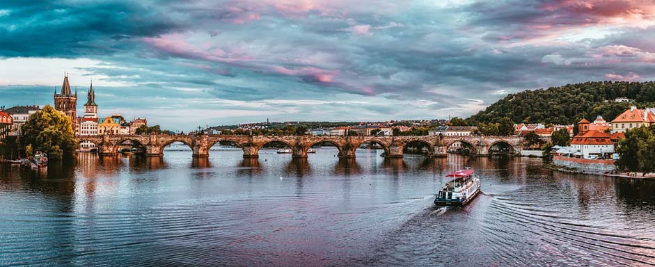 City Sunset Czech-Republic Prague