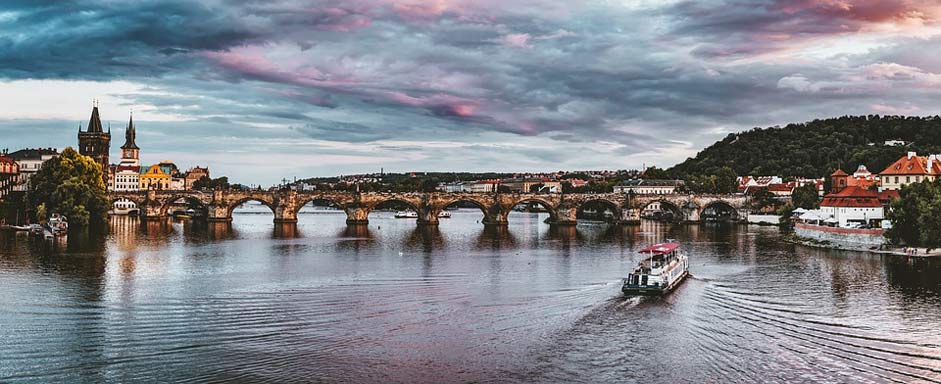 City Sunset Czech-Republic Prague