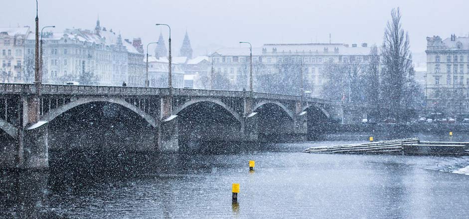 Snowy Winter Bridge Snow