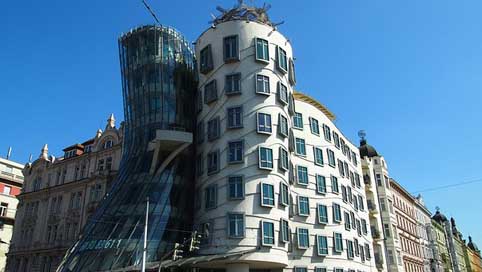 Prague Tourists Dancing-House Places-Of-Interest Picture