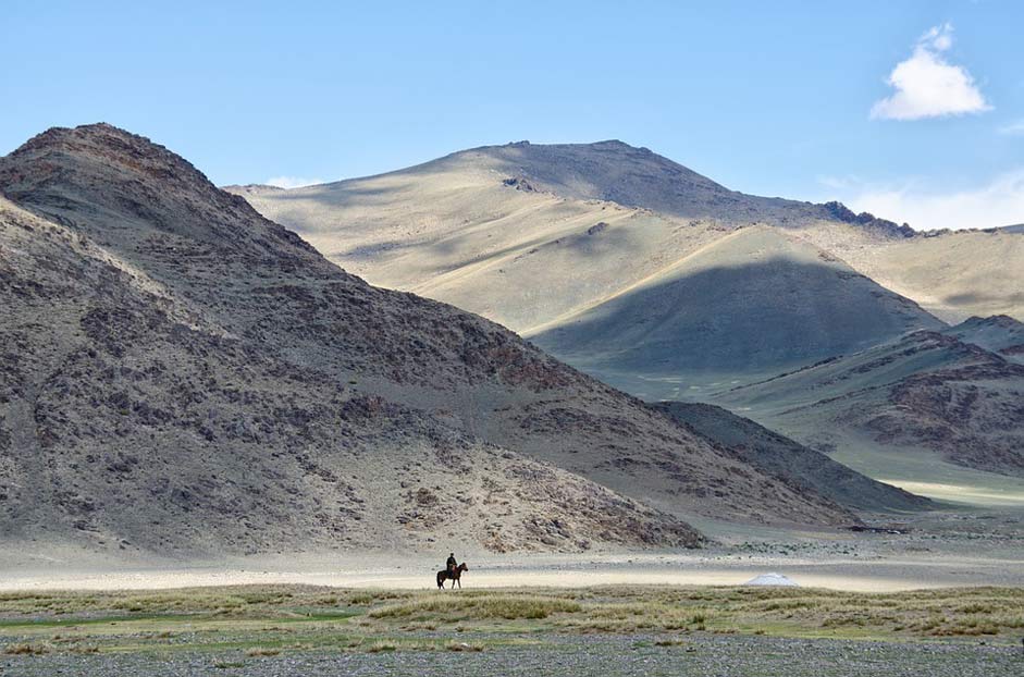 Rider Summer Mountains Mongolia