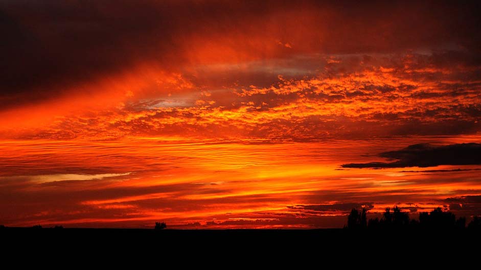Afterglow Lighting Sunset Mongolia