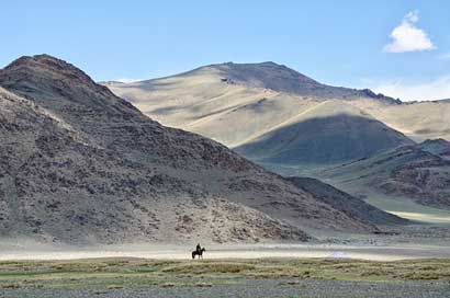 Mongolia Rider Summer Mountains Picture