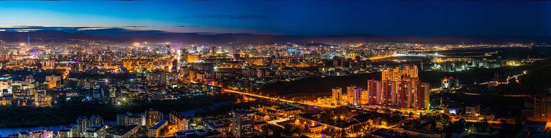 Night-View  Mongolia Ulaanbaatar-Eastern Picture