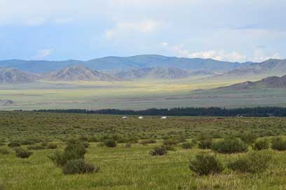 Mongolia Altai Yurts Steppe Picture