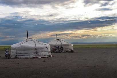 Mongolia Nomads Steppe Yurts Picture