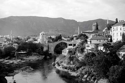 Mostar Monument Black-And-White-Photo Montenegro Picture