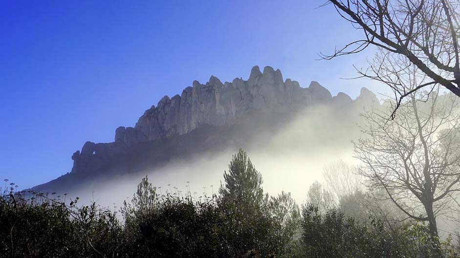 Inversion Mountains Landscape Fog