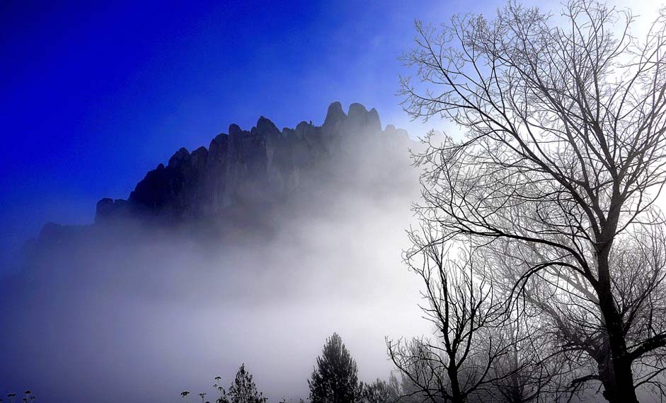 Landscape Inversion Montserrat Fog