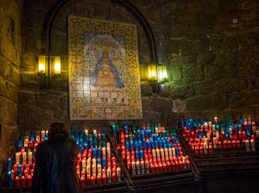 Montserrat Candles Spain Monastery Picture