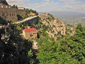 Mountain-Montserrat Monastery Mountains Spain Picture