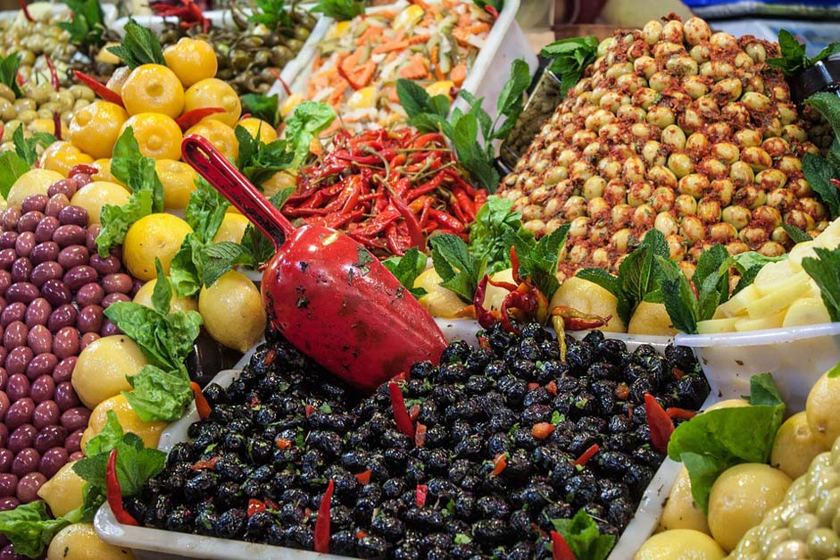 Bazaar Olives Market Morocco