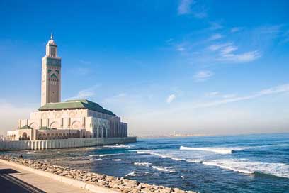 Casablanca Morocco Sea Mosque Picture