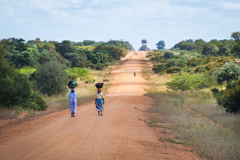   Sand-Road-To-Mapai African-Women-Walking-Along-Road