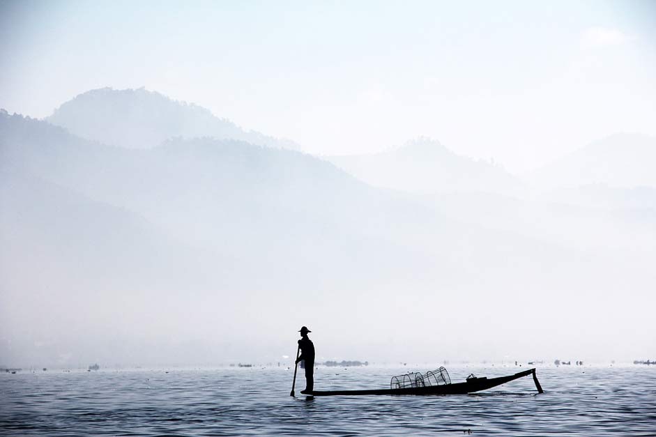 Inle Myanmar Single-Leg-Fischer Fisherman