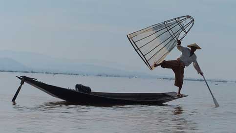 Burma Myanmar Fisherman Lake-Inle Picture