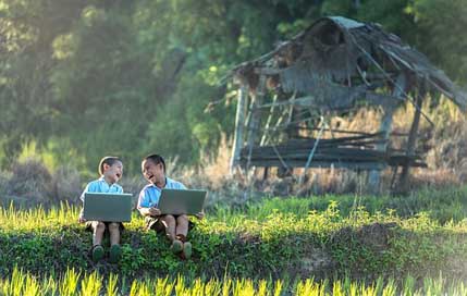 Children Vietnamese Laptop Laugh Picture