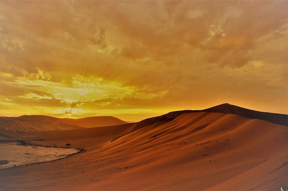 Sand-Dune Sand Desert Sunrise