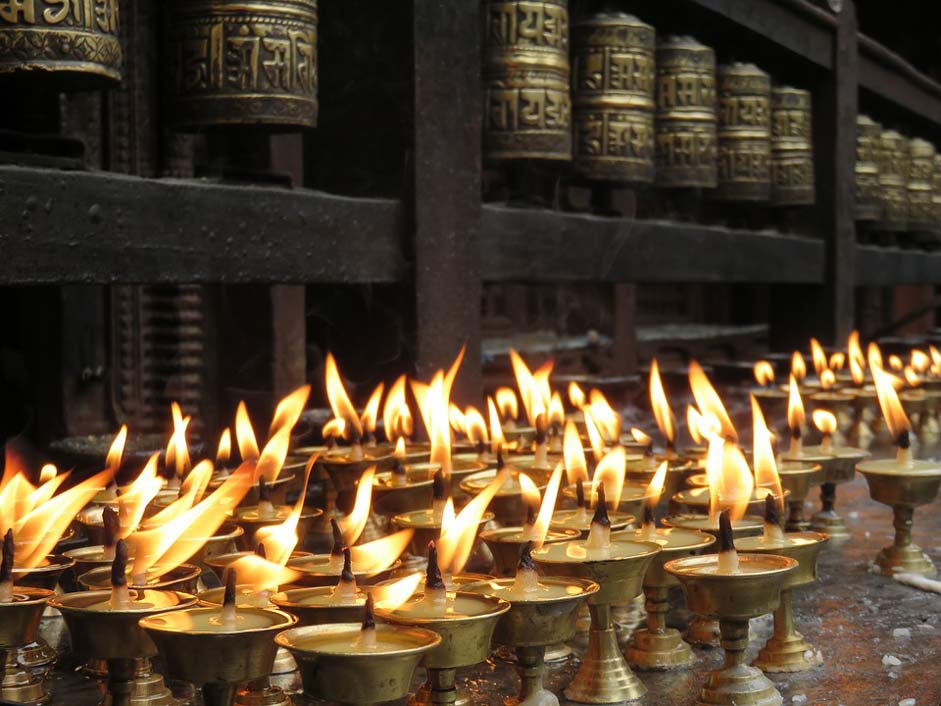Religious Temple Offering Candles