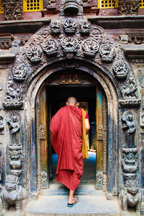 Religion Buddhism Nepal Monk