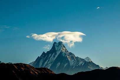 Fishtail Nepal Landscape Mountain Picture