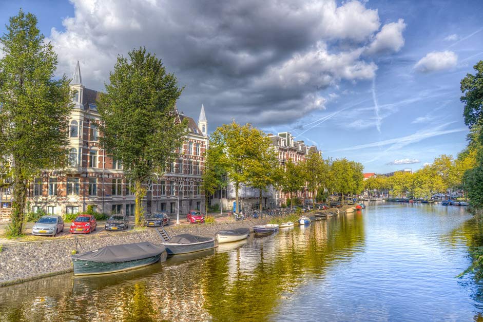 Water Dutch Canal Amsterdam