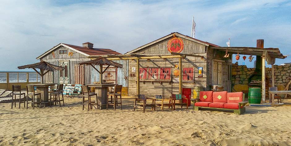 Coast Sea Holland Beach-Hut