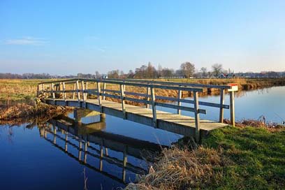 Waterway Bridge Footbridge Stream Picture