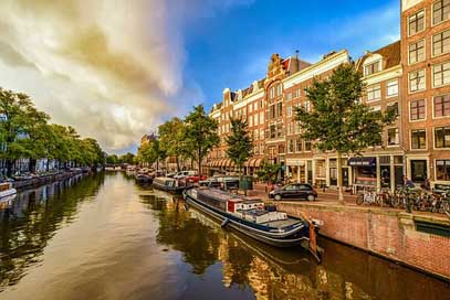 Amsterdam City Storm Canal Picture