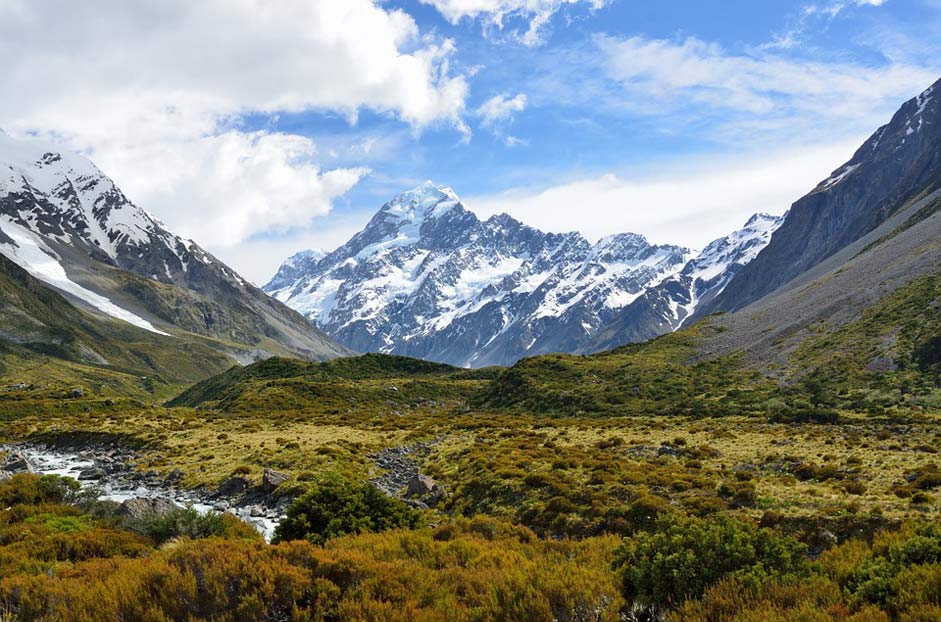 New-Zealand Mountain Mount-Cook Aoraki