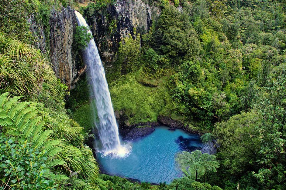 Nature Waterfall New-Zealand Bridal-Veil-Fall