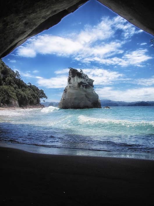 Ocean Sea New-Zealand Cathedral-Cove
