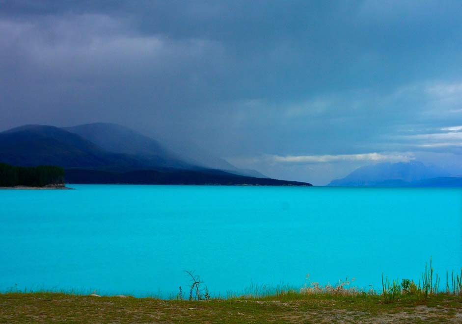 Water Mountains Lake-Pukaki New-Zealand