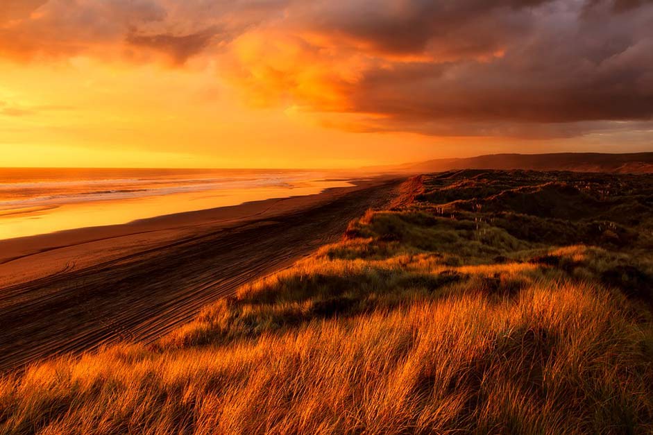 Beautiful Dusk Sunset New-Zealand