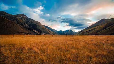 New-Zealand Clouds Sky Mountains Picture