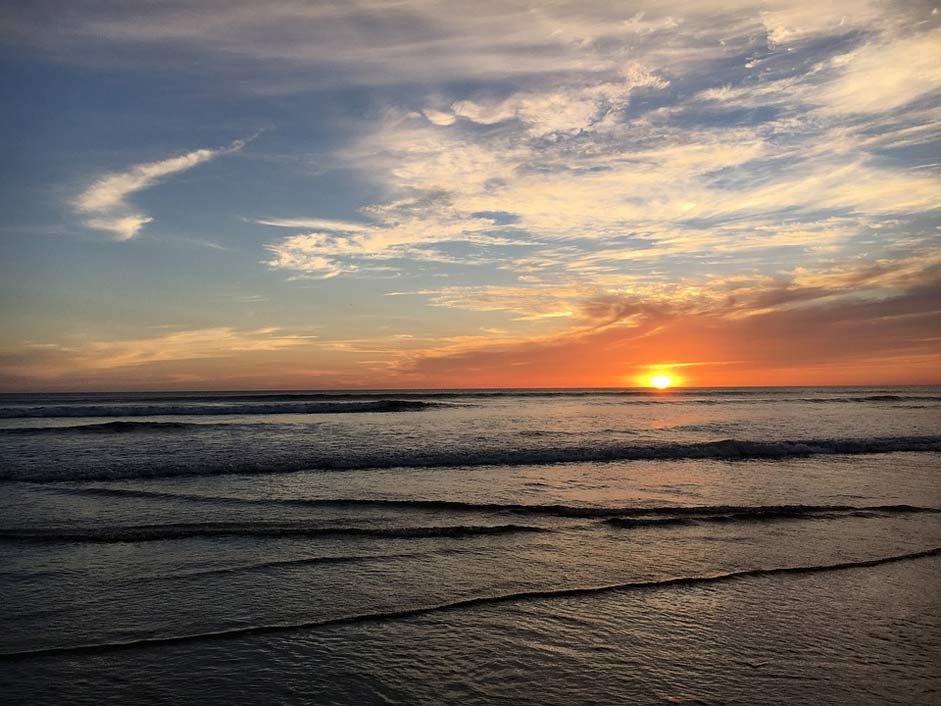 Waves Nicaragua Beach Sunset